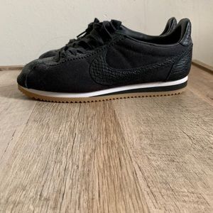 Black Nike Snake Skin Cortez
